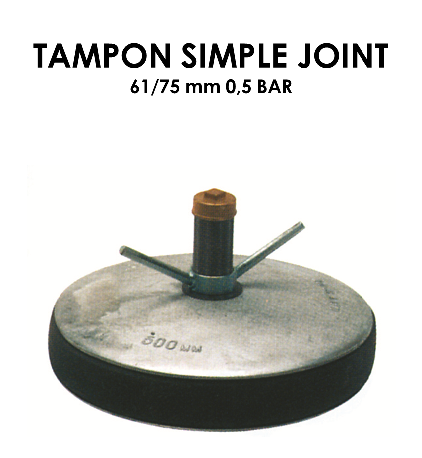 Tampon simple joint diamètre 61/75mm 0,5 bar-01